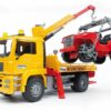 Camion service MAN TGA cu mașină de teren